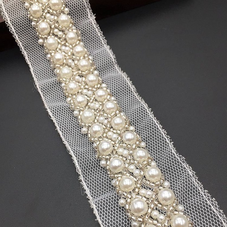 Beaded Lace Trim Beading Trims Dress Decorative Supplies Etsy