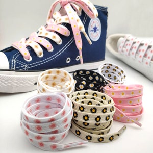 1 Pair Daisy Shoelaces for Sport/Running Shoes/Canvas Shoes/Shoe Strings/Rope Shoelaces
