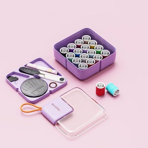 3 Colors Magnetic Sewing Kit Travel Set/Travel Sewing Kit/Sewing Supplies/Tailoring Thread/Thread & Scissors/For Mom Grandma Girl Women