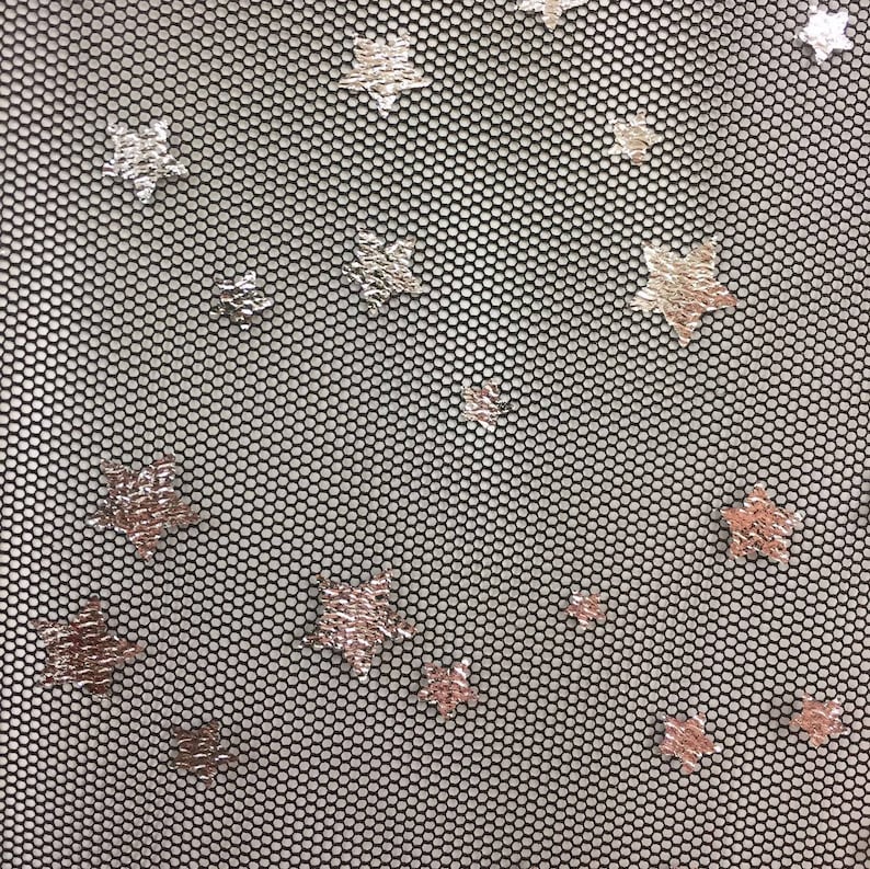 Shining gold small stars pattern lace fabric by the yard,wedding dress tulle fabric,DIY Material,2 colors,Width 55 inches