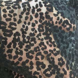 Leopard Lace Fabric By The Yard,Soft Tulle Fabric Girls Dress Costume Supplies Mesh Fabric,DIY Handmade,Width 59 inches image 5