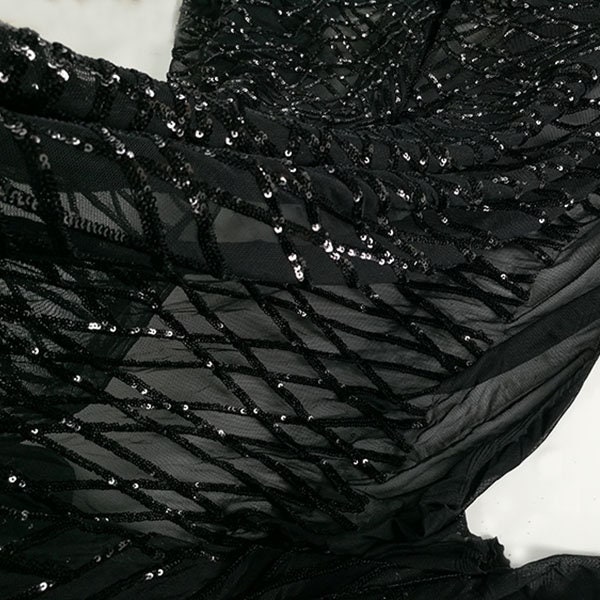 Black Sequins Embroidered Lace Fabric By The YardHigh-end | Etsy