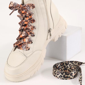 1 Pair Leopard Print Shoelaces for Sport/Running Shoes/Canvas Shoes/Shoe Strings/Rope Shoelaces