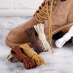 1 Pair 4mm Laces Boots Shoes,for Shoes Hiking/Walking/Work Boots