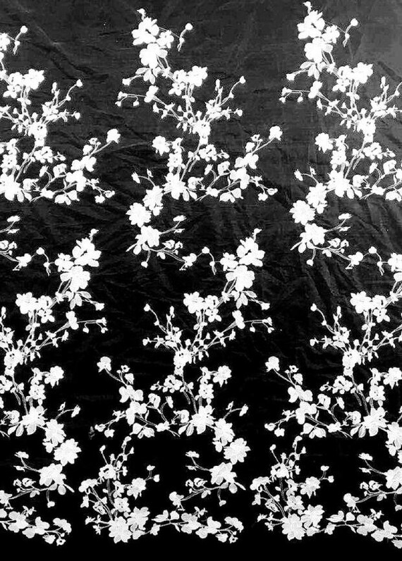 Elegant Floral Embroidery Lace Fabric by the Yard,wedding Bridal