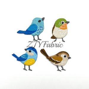 Bird Embroidery Patch: Iron/Sew On Applique for DIY Crafts