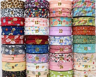 10 Meters Cotton Bias Binding Tape: 25mm Double Fold - Quilting & Sewing