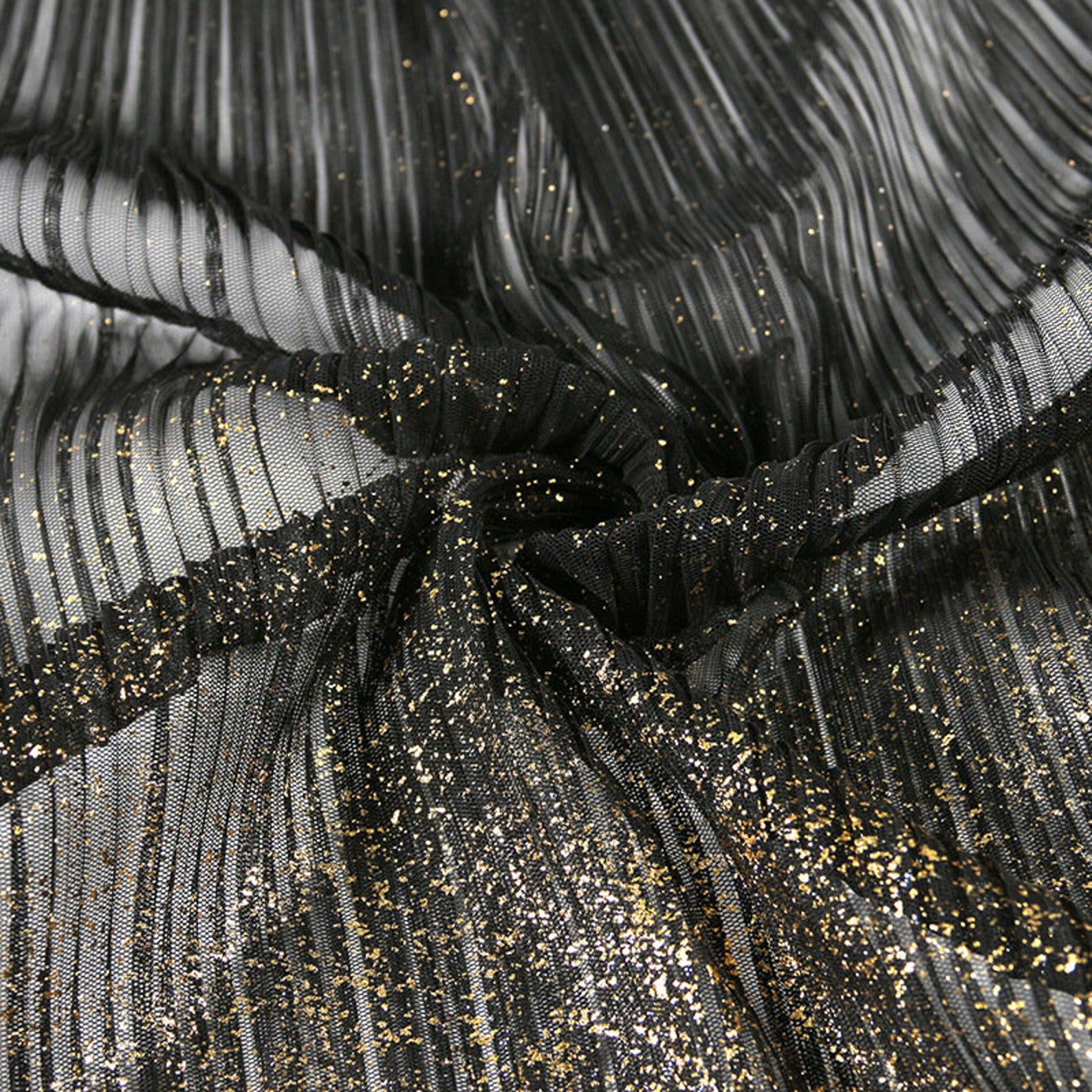 Black Gradient Pleated Panel Lace Fabric by the Yard - Etsy
