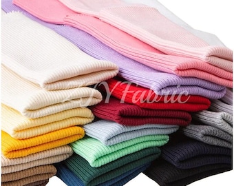 Tubular Rib Cuffing, Rib Knit Seamless Cuff Fabric,Trim Cuff for Sleeves,Bomber Jackets,Matching
