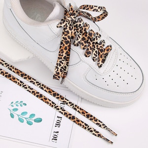 1 Pair Leopard Print Shoelaces for Sport/Running Shoes/Canvas Shoes/Shoe Strings/Rope Shoelaces