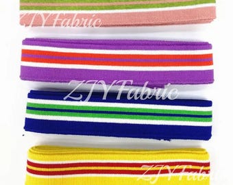 1*1 Thin Elastic Rib Pinstripes Cuffing, Rib Knit Seamless Cuff Fabric,Trim Cuff for Sleeves,Bomber Jackets,Matching,3 CM