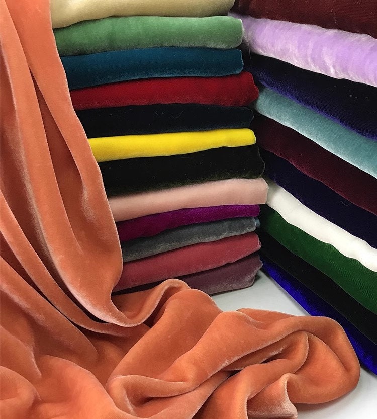 Solid Color Silk Velvet Clothing Fabric Rayon Material Spring Autumn For  Dress Wholesale Cloth By The Meter For Sewing Diy - Fabric - AliExpress