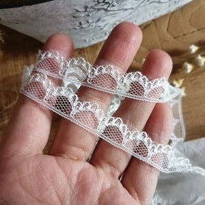 2 Yards - 10mm Soft and Thin Nylon Lace Trim, Sewing Craft Supplies, Perfect for Doll Sewing Project,DIY Handmade