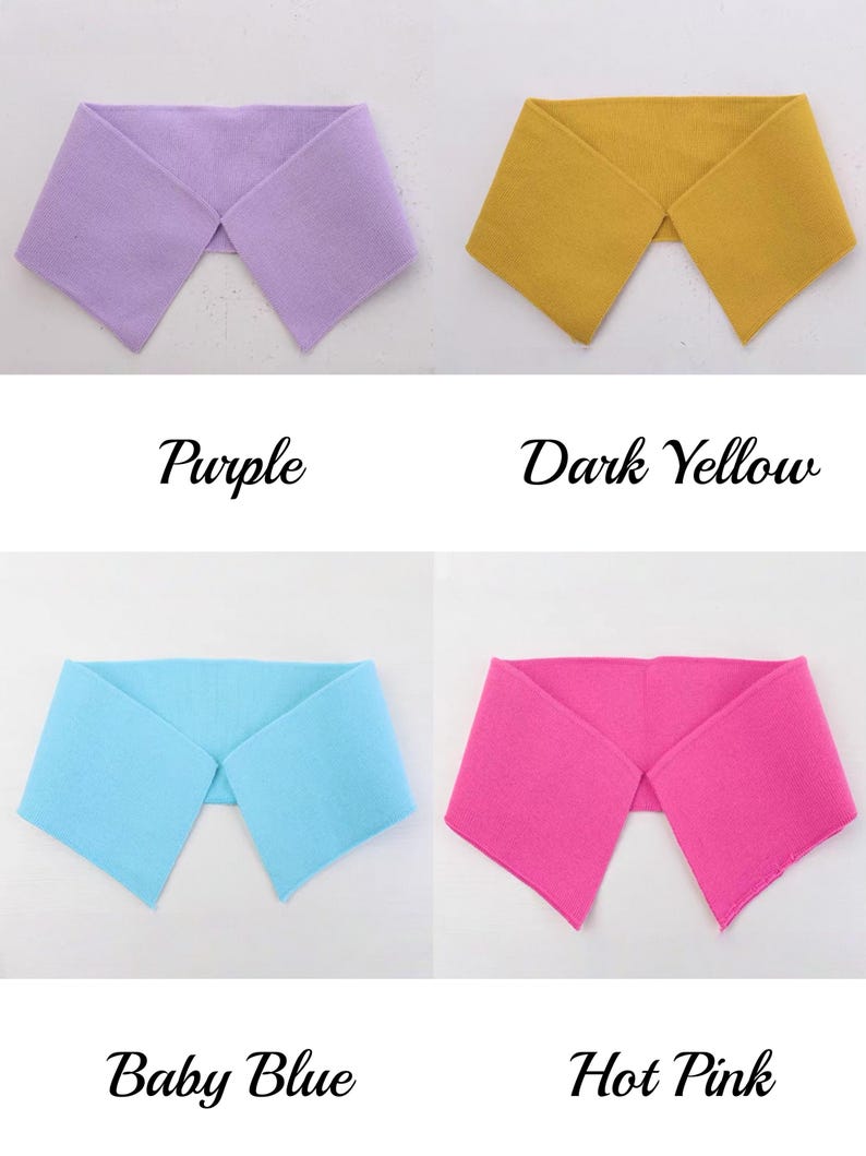 Yellow Collar Rib Cotton Knit Rib Polo Collars & Cuffs Set for Shirt Revamp(unisex Adult ...