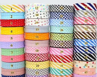 10 meters Solid bias binding, 25mm/1 inch 100% cotton edging tape  Double Folded,for quilting, Bunting , DIY Sewing Supplies