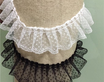 1.9“ black/white lace trim for sewing and craft,home decoration lace fabric,cuff lace applique,DIY Materials