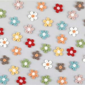 10 pçs pequeno flor bordado remendo costurar em apliques remendo para artesanato, apliques crachá, apliques para roupas, vestido, acessórios diy