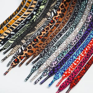 1 Pair Leopard Print Shoelaces for Sport/Running Shoes/Canvas Shoes/Shoe Strings/Rope Shoelaces