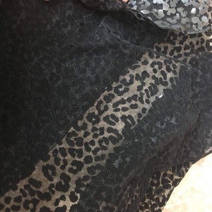 Leopard encaje tela cortada a medida, suave tul tela niñas vestido traje suministros de malla tela, DIY hecho a mano, ancho 59 pulgadas
