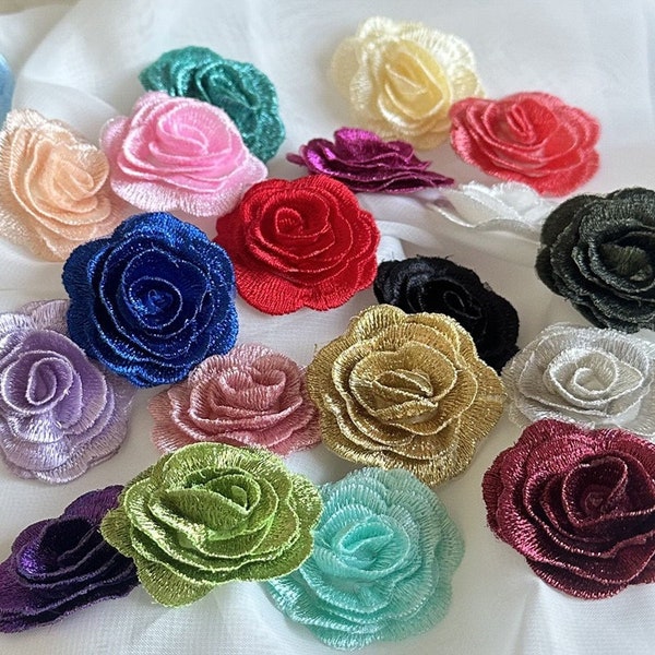 3D Flowers Embroidered Sew On Patch Applique for Clothes, Dress, Hat, Jeans, DIY Accessories