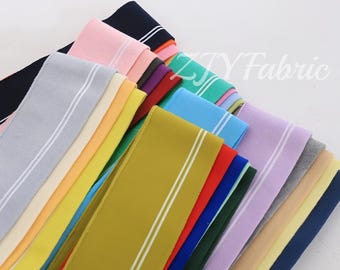 Thin Elastic Rib Pinstripes Cuffing, Rib Knit Seamless Cuff Fabric,Trim Cuff for Sleeves,Bomber Jackets,Matching