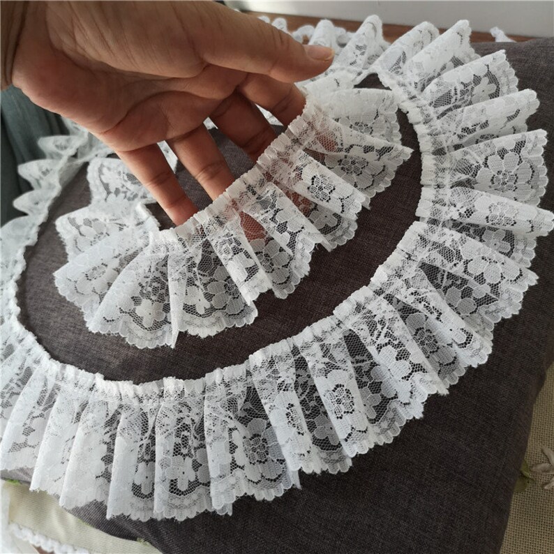 FINGERINSPIRE 25mm Elastische Herzspitze Band – 20 Meter Weiß, Dehnbar & Vielseitig Für DIY & Nähen