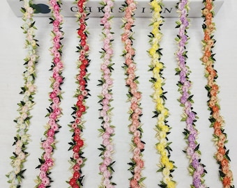 Flower Buds Lace Trim,Embroidery Ribbon Applique, For Wedding Sewing Crafting Scrapbooking, Straps, Necklace,1 yard,10mm