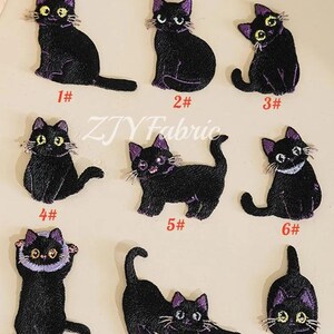 Cute Cat Embroidery Patch Iron/ Sew On Appliques Patch For Crafting,Appliqués Badge,Applique for Clothes, Dress, Hat, Jeans