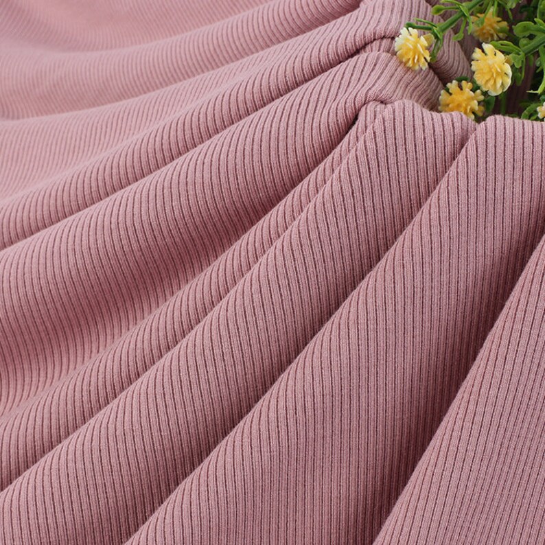 Stretch Rib Knit Jersey Fabric by the Yard Leggings Rompers Etsy