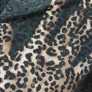 Leopard Lace Fabric By The Yard,Soft Tulle Fabric Girls Dress Costume Supplies Mesh Fabric,DIY Handmade,Width 59 inches image 3