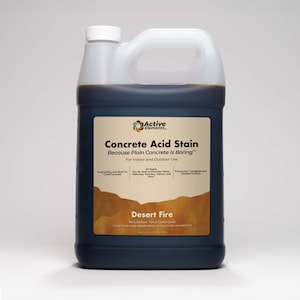 Stain for concrete Interior concrete flooring outdoor projects Desert Fire (red, brown to terra cotta) 1 Gallon Free Shipping