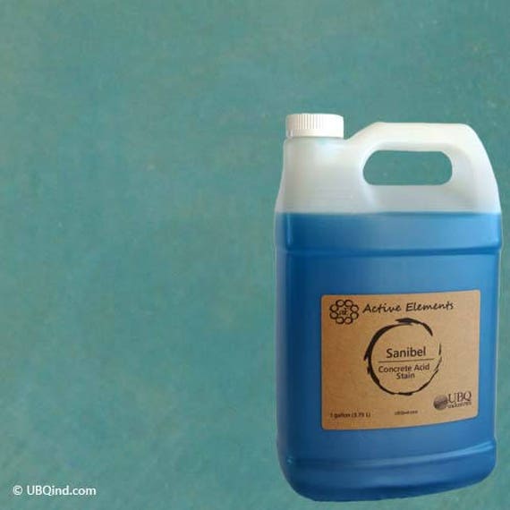 Interior Concrete Stain Professional Concrete Colors Easy To Use Sanibel Blue 1 Gallon Free Shipping