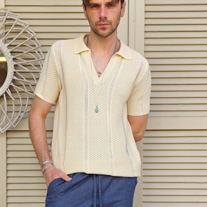 60s Open Collar Shirt - Etsy