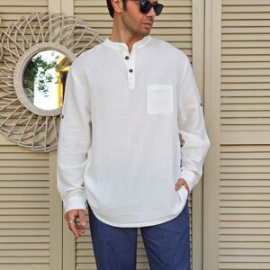 Organic Plaid Gauze Shirt main image 1