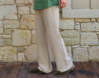 Men's Hemp Drawstring Pants: Sustainable Yoga Trousers