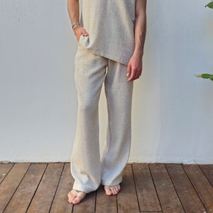 Hemp Pants, Hemp Yoga Pants, Hemp Clothing, Hemp Trousers, Mens Sustainable Clothing, Tall Men&#39;s Summer Pants