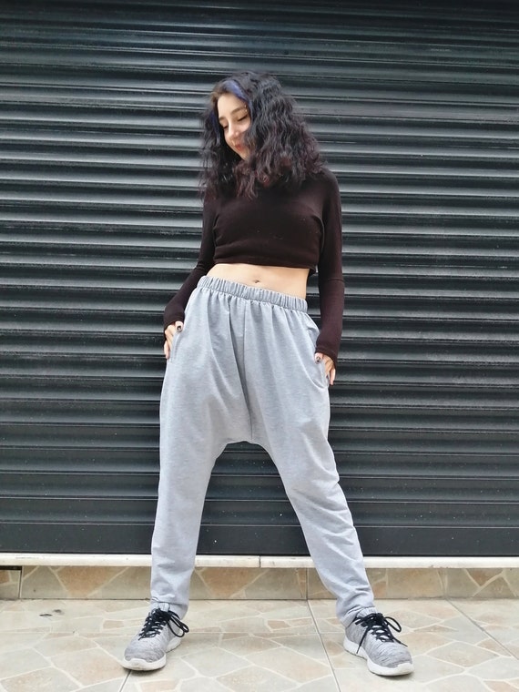 Winter Harem Pants Women, Drop Crotch Pants, Urban Harem Pants Women,  Alternative Clothing, Sarouel Femme, Haremshose Herren 