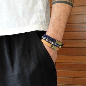 Sarouel haut fait main pour homme : mélange de coton noir avec entrejambe bas image 5