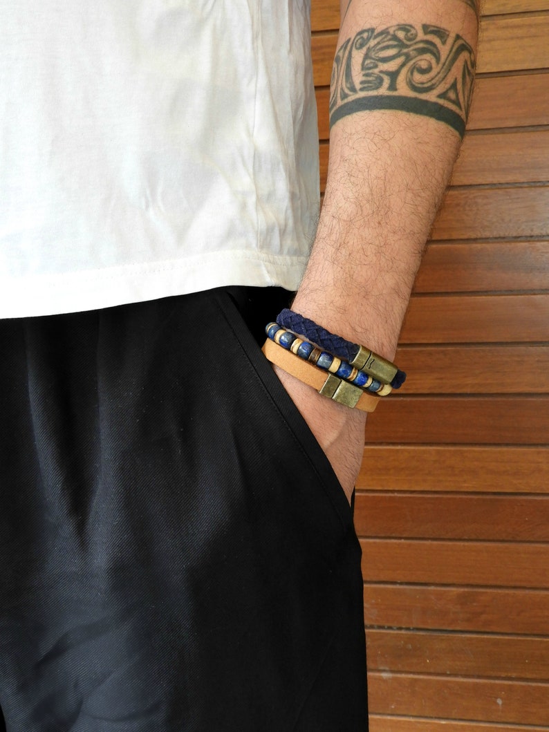 Sarouel haut fait main pour homme : mélange de coton noir avec entrejambe bas image 5