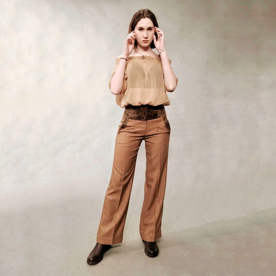 brown wool pants