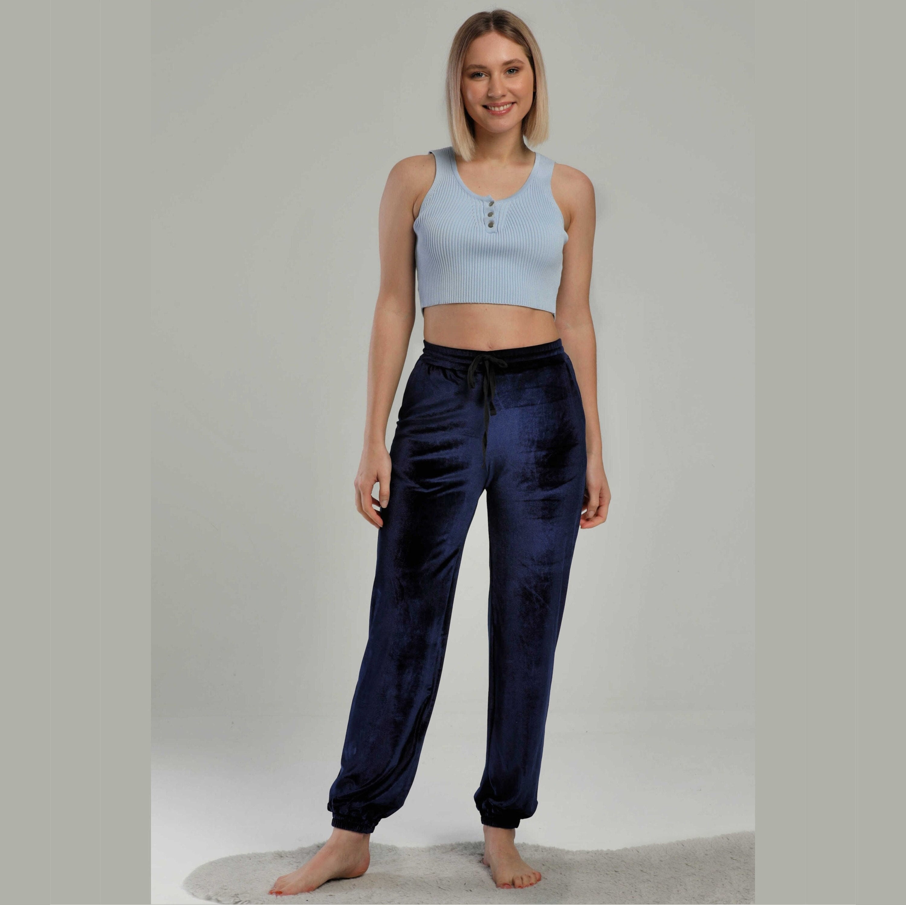 Velvet Pants Velvet Joggers Plus Size Pants for Tall Women Elastic Waist Pants With Pockets Velvet Harem Pants Etsy