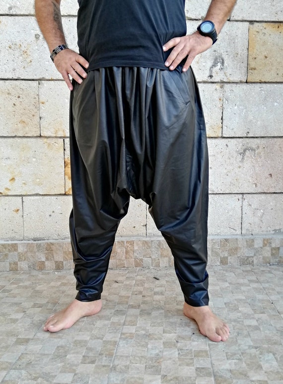 Black Samurai Pants, Harem Pants Men, Glorka, Men Harem Pants, Mens Yoga  Pants, Ninja Pants, Sarouel Homme, Burning Man Costume 