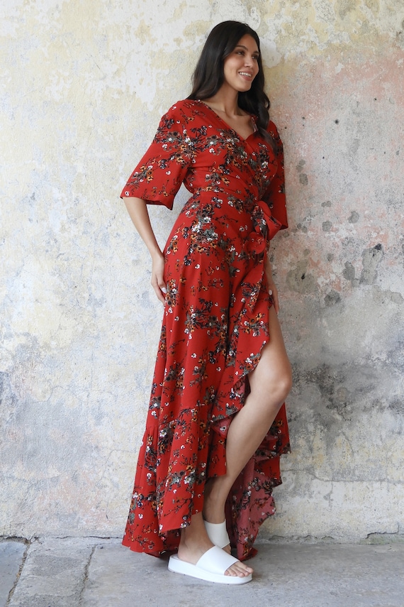 Elegant Long Dress Women's Summer O-Neck Big Swing Chiffon