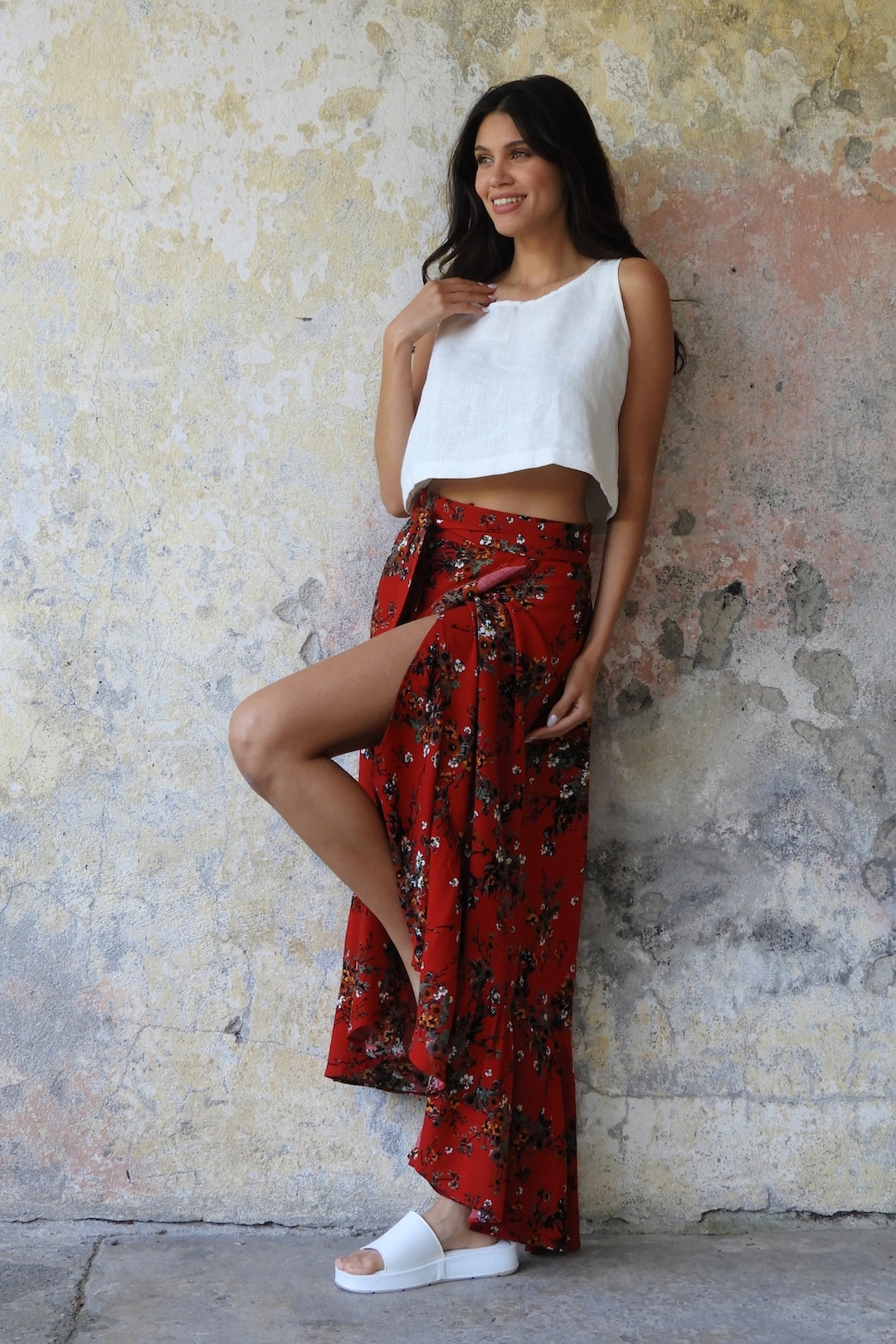 【KASHIKO】Faux Alligator Wrap Skirt RED il_1080xN.4955737942_2kyt.jpg
