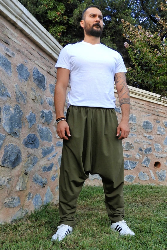 Buy Harem Pants Men Big and Tall Green Harem Pants for Winter Online in  India  Etsy