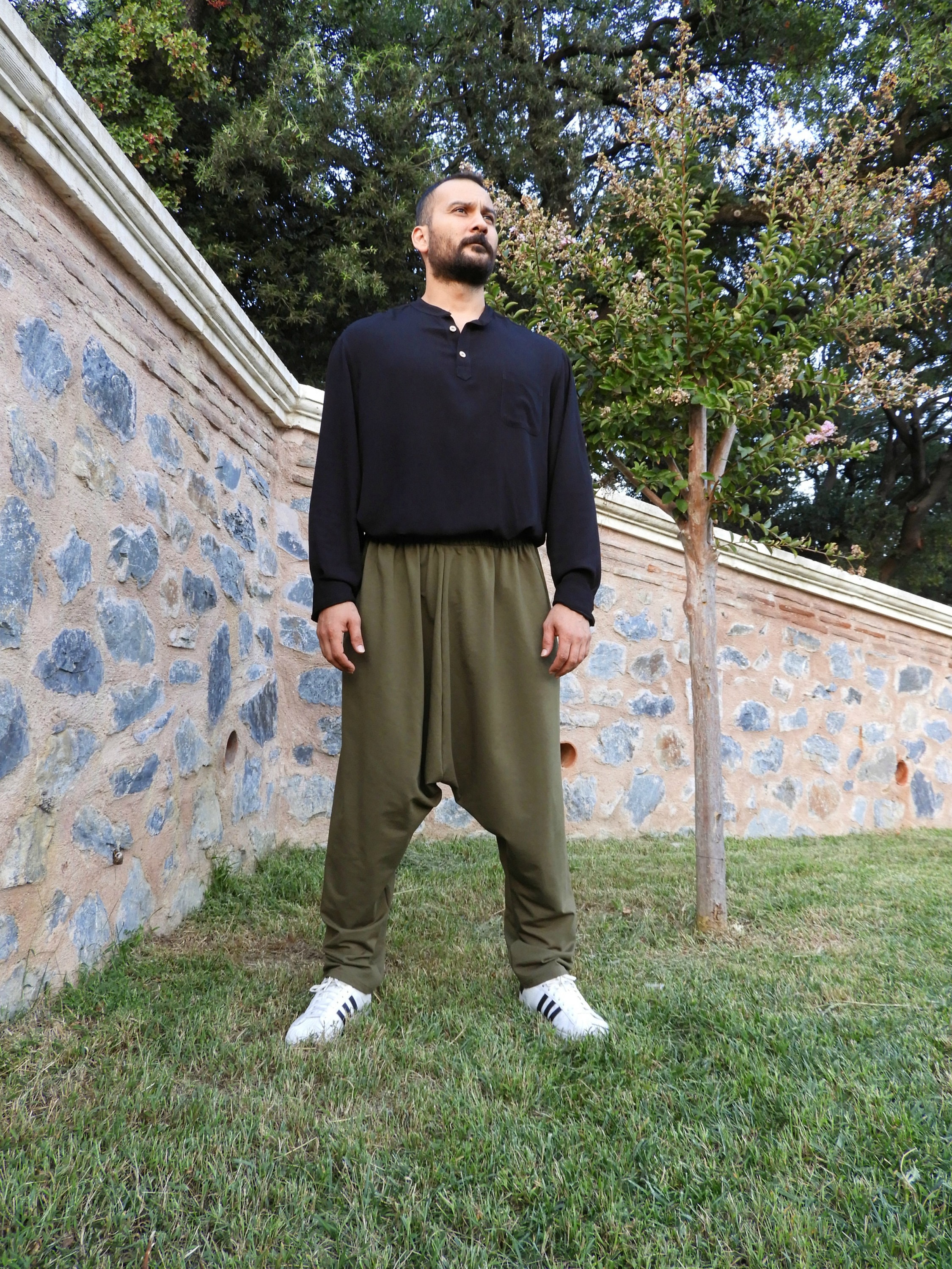 Mens Harem Pants, Winter Harem Pants, Plus Size Medieval