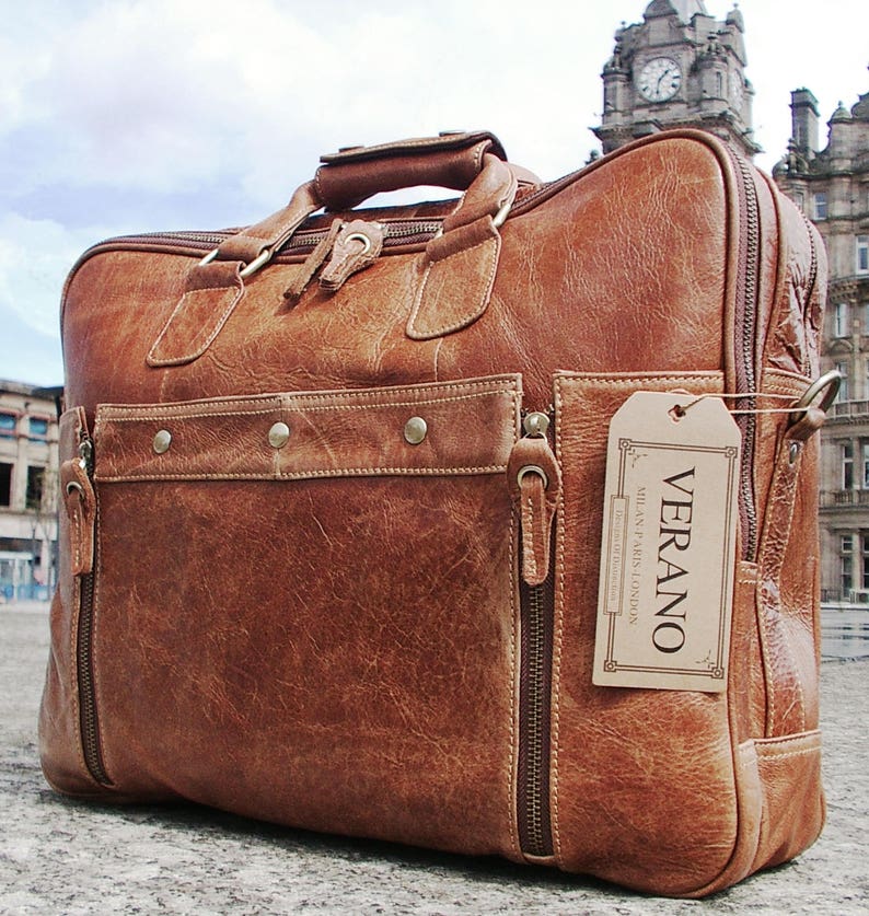 mens leather suitcase