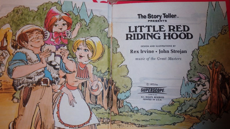 1973 superscope-story teller book Little Red Riding Hood ...