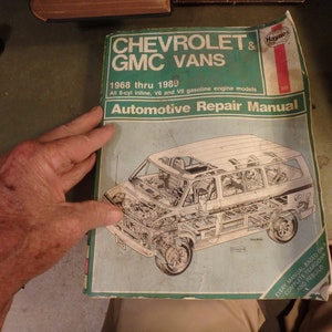8Z- HAYNES automotive repair manual- #345- Chevrolet GMC vans 1968-1998