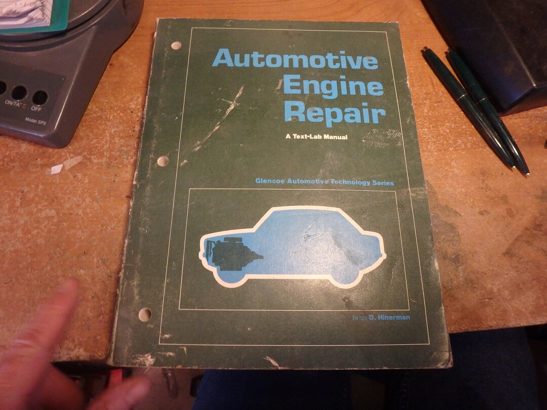 8E1979 Edition GLENCOE Automotive Engine Repair a Text Lab Manual by Ivan Hinerman Etsy